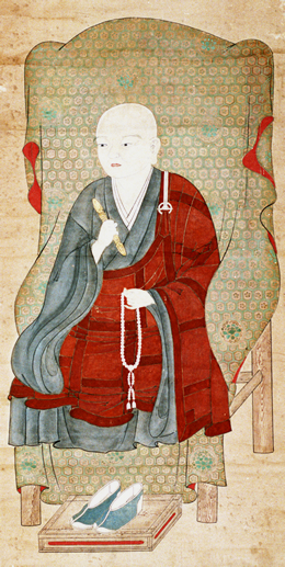 画像：洪善普摂尊者頂相（法樂寺蔵）