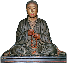画像：明恵上人坐像（高山寺蔵）